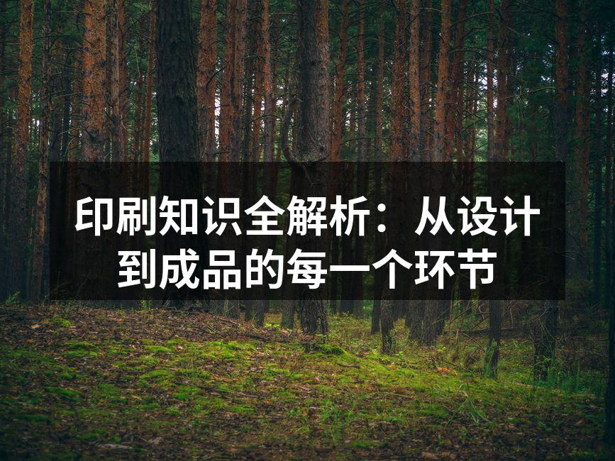 多种印刷技术的示例